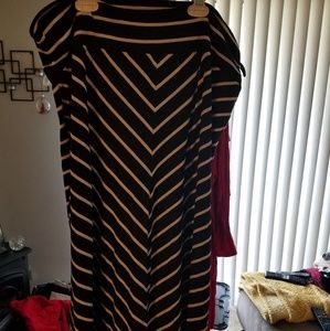 ❤XXL (20) black & white maxi skirt